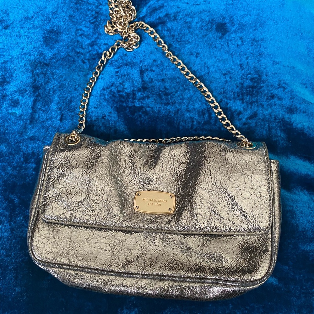 Gold crossbody bag